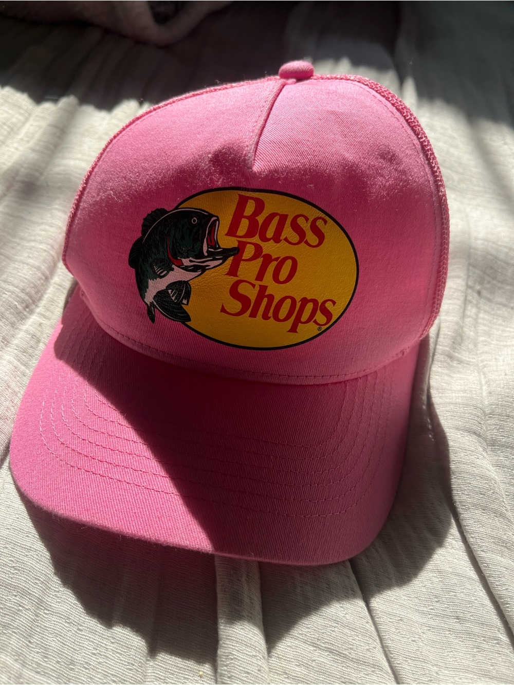 bass pro shops pink trucker hat
